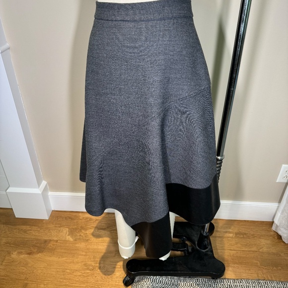 Boss By HUGO BOSS Asymmetrical Skirt with Faux Leather Hen - Picture 2 of 8